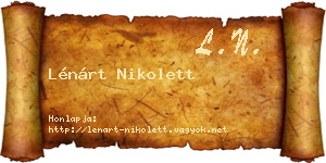 Lénárt Nikolett névjegykártya