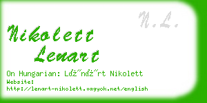 nikolett lenart business card